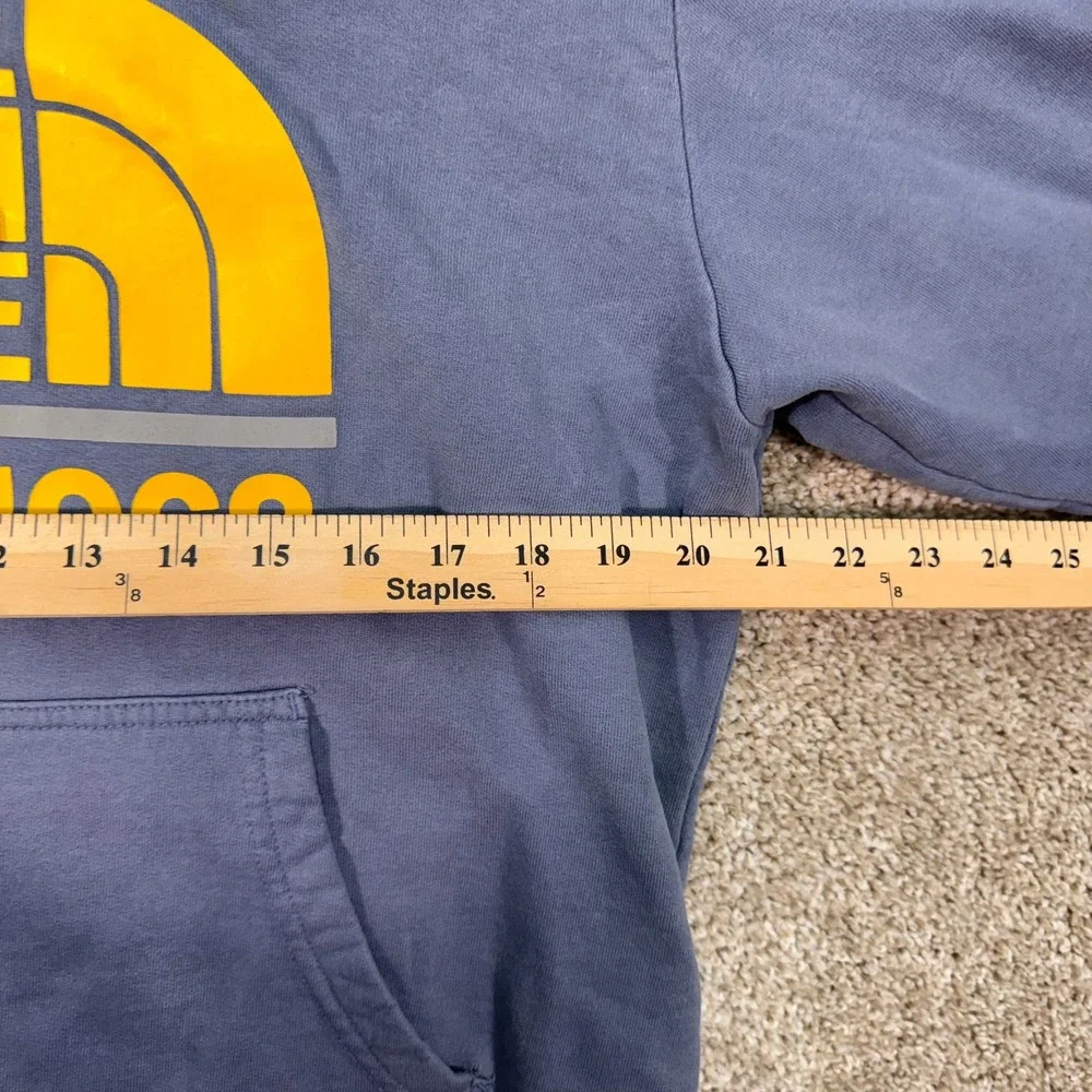 The North Face Hoodie Mens M Since 1968 Graphic Blue Yellow Pullover EUC